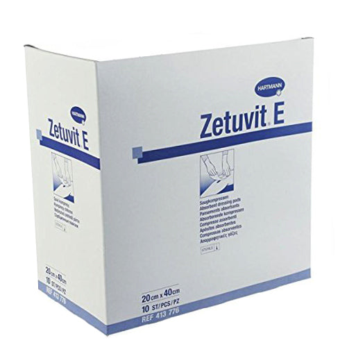 Zetuvit E Sterile Absorbent Dressing Pads - 20cm x 20cm Pack of 15 - Hartmann
