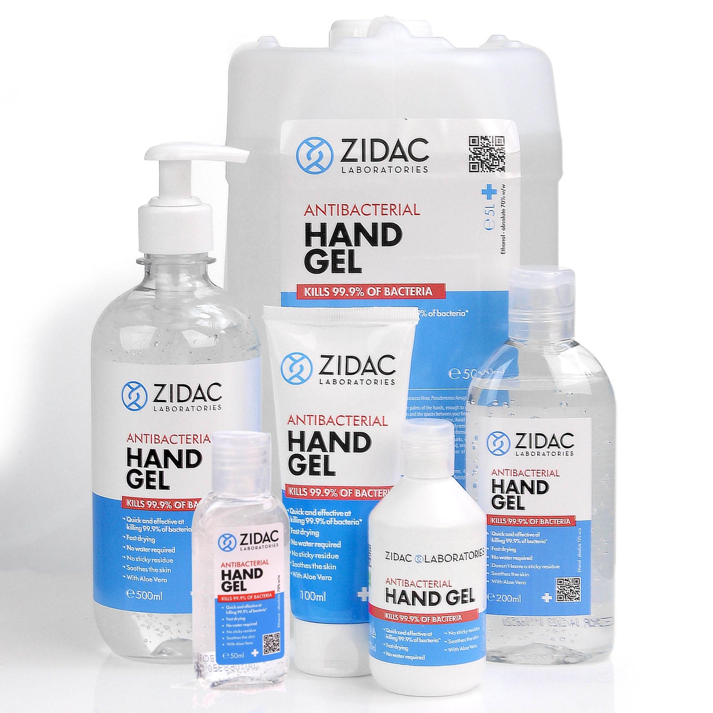 Zidac 70% Alcohol Hand Gel - 50ml - Hospital Grade - Zidac Laboratories