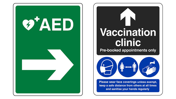 What are fire safety signs?