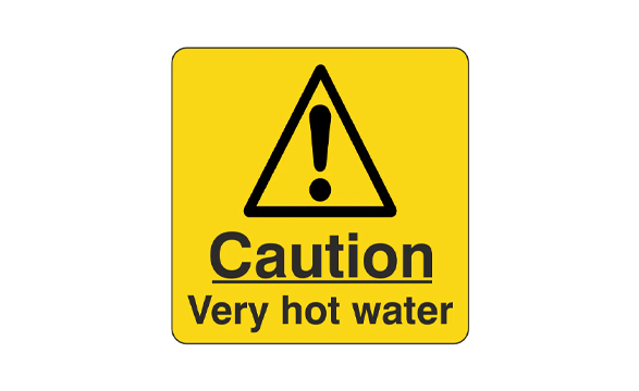 Hot Water & Surfaces Signs