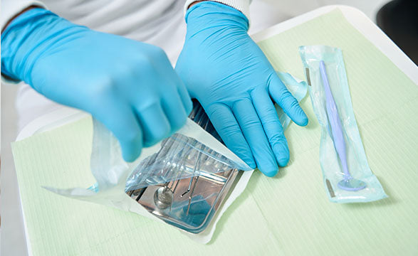 Nitrile Gloves in Blue - Small Medium & Large