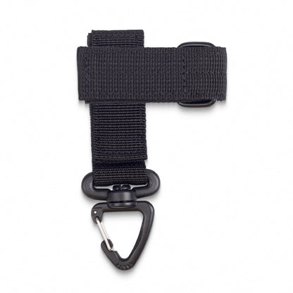 Glove Holder/Rope Accessory w/ Multi-Use Carabiner - Black Polyester - 
