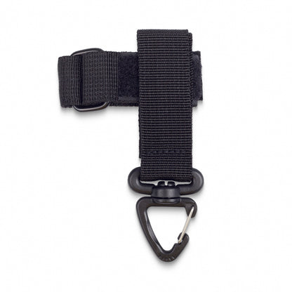 Glove Holder/Rope Accessory w/ Multi-Use Carabiner - Black Polyester - 