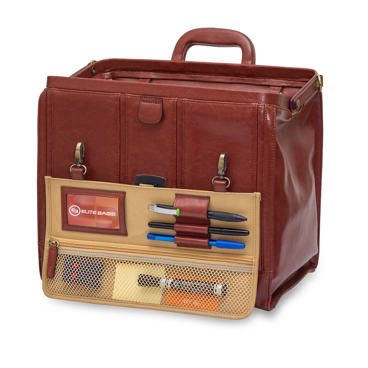 Elite Traditional Doctors Bag - Brown Leather - CLEARANCE - 