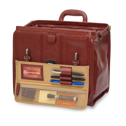 Elite Traditional Doctors Bag - Brown Leather - CLEARANCE - 