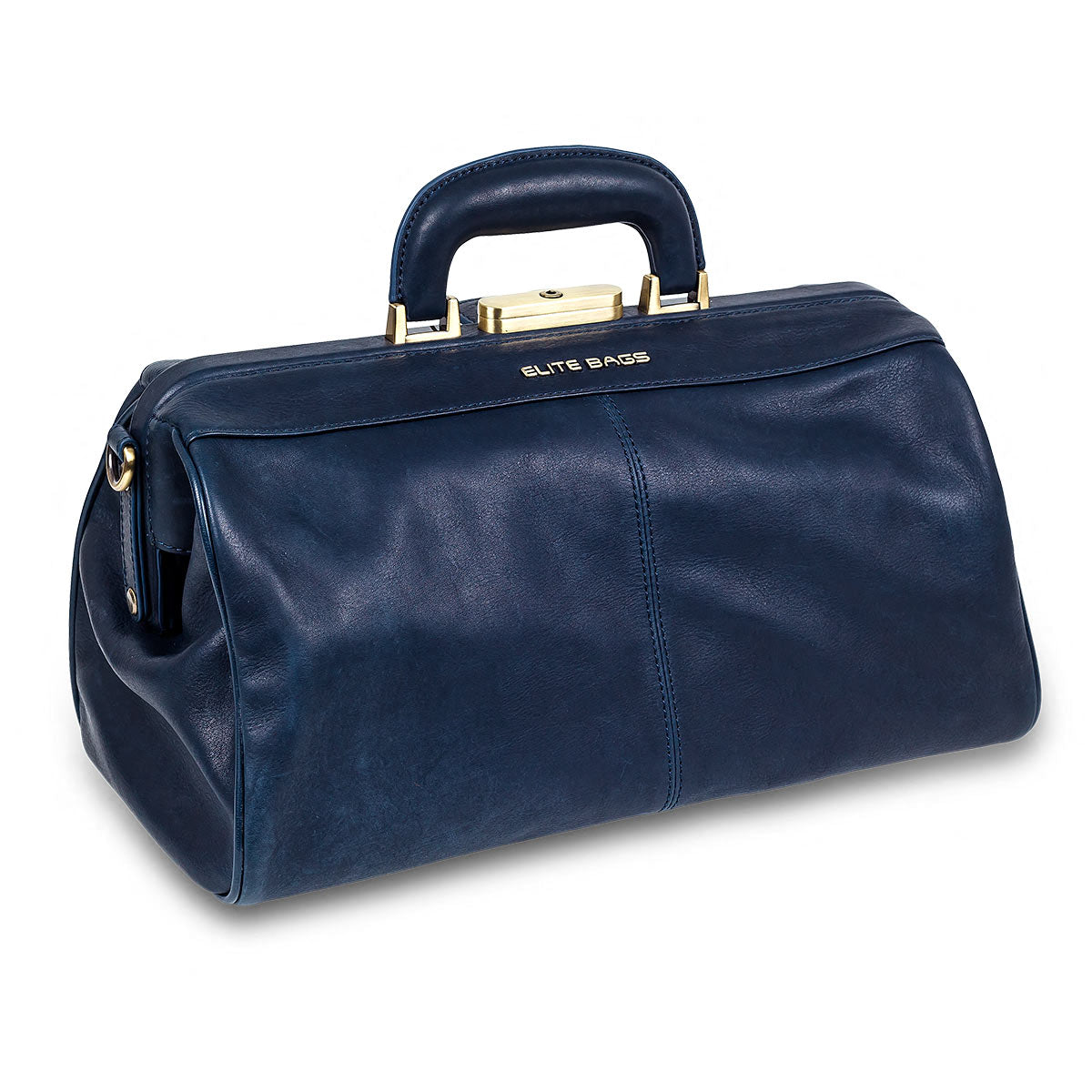 Compact Leather Briefcase For Doctors - Blue - 