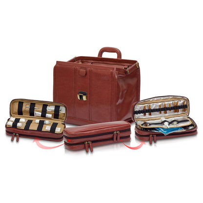 Elite Traditional Doctors Bag - Brown Leather - 
