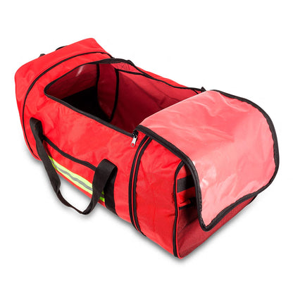 Firefighter Bag - PPE Hose Pack Bag w/ Wheels - Red - 