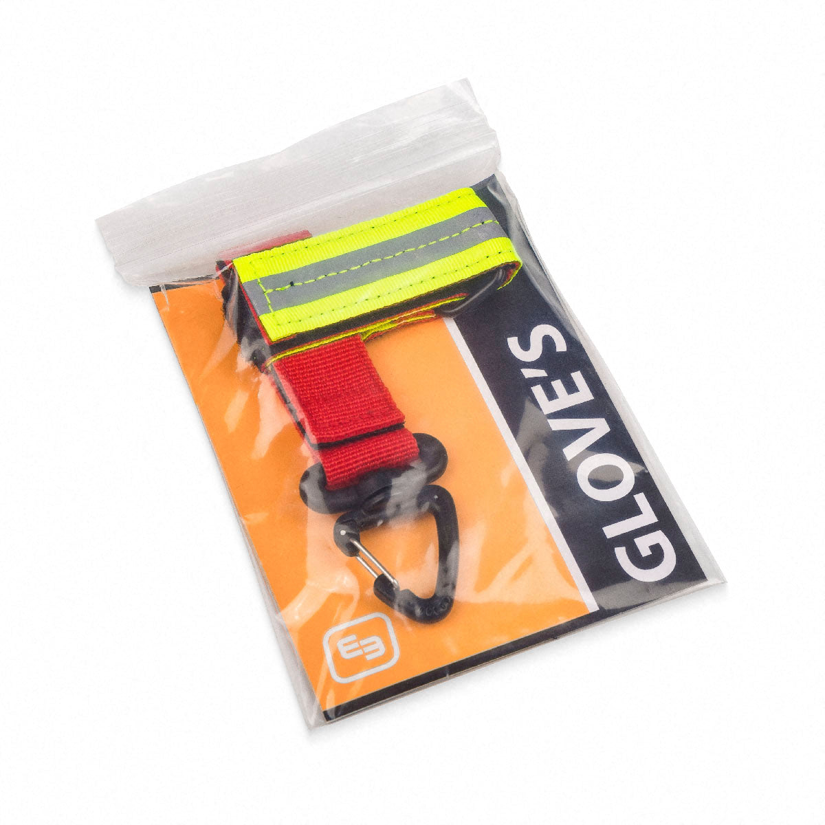 Glove Holder/Rope Accessory w/ Multi-Use Carabiner - Red Polyester - 