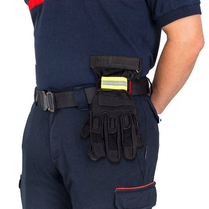 Glove Holder/Rope Accessory w/ Multi-Use Carabiner - Red Polyester - 