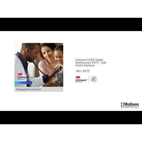 Littmann CORE Digital Stethoscope 8572 - High Polish Rainbow - Over Engraved - Littmann Stethoscopes