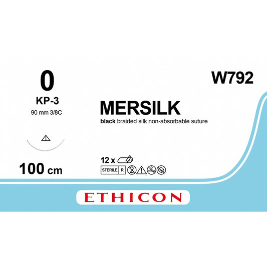 Permahand Silk Black Braided 100cm Sutures - Box of 12