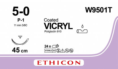 Ethicon VICRYL® (polyglactin 910) Sutures 45cm - Box of 24