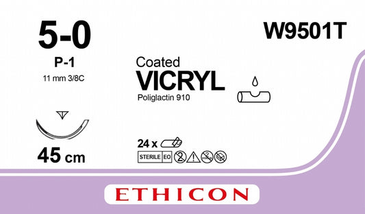 Ethicon VICRYL® (polyglactin 910) Sutures 45cm - Box of 24 - 