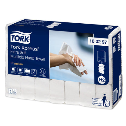 Tork Xpress Extra Soft Multifold Hand Towel Premium 2Ply - 100297 - Case of 21 x 100 Sheets - 