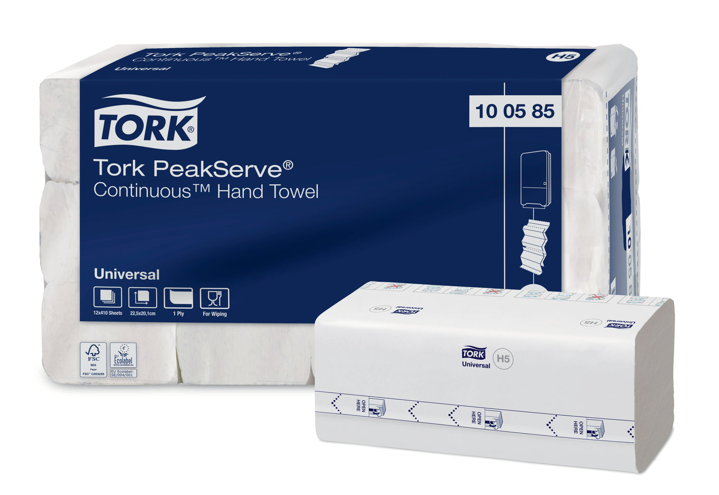Tork PeakServe® Continuous™ Paper Hand Towels White H5 - Case of 12 - 