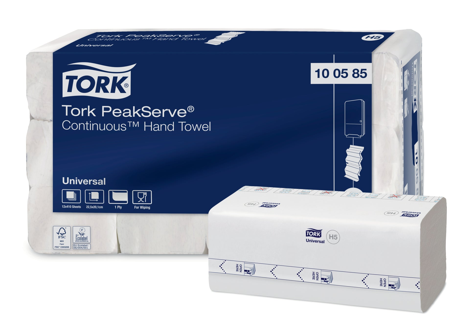 Tork PeakServe® Continuous™ Paper Hand Towels White H5 - Case of 12 - 