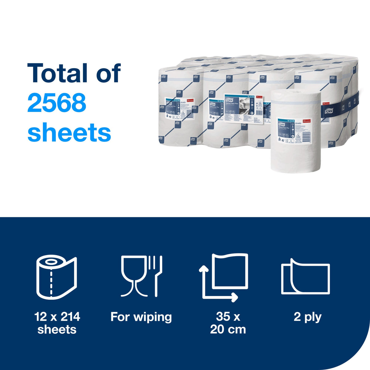 Tork Centrefeed Wiping Paper Plus White M1