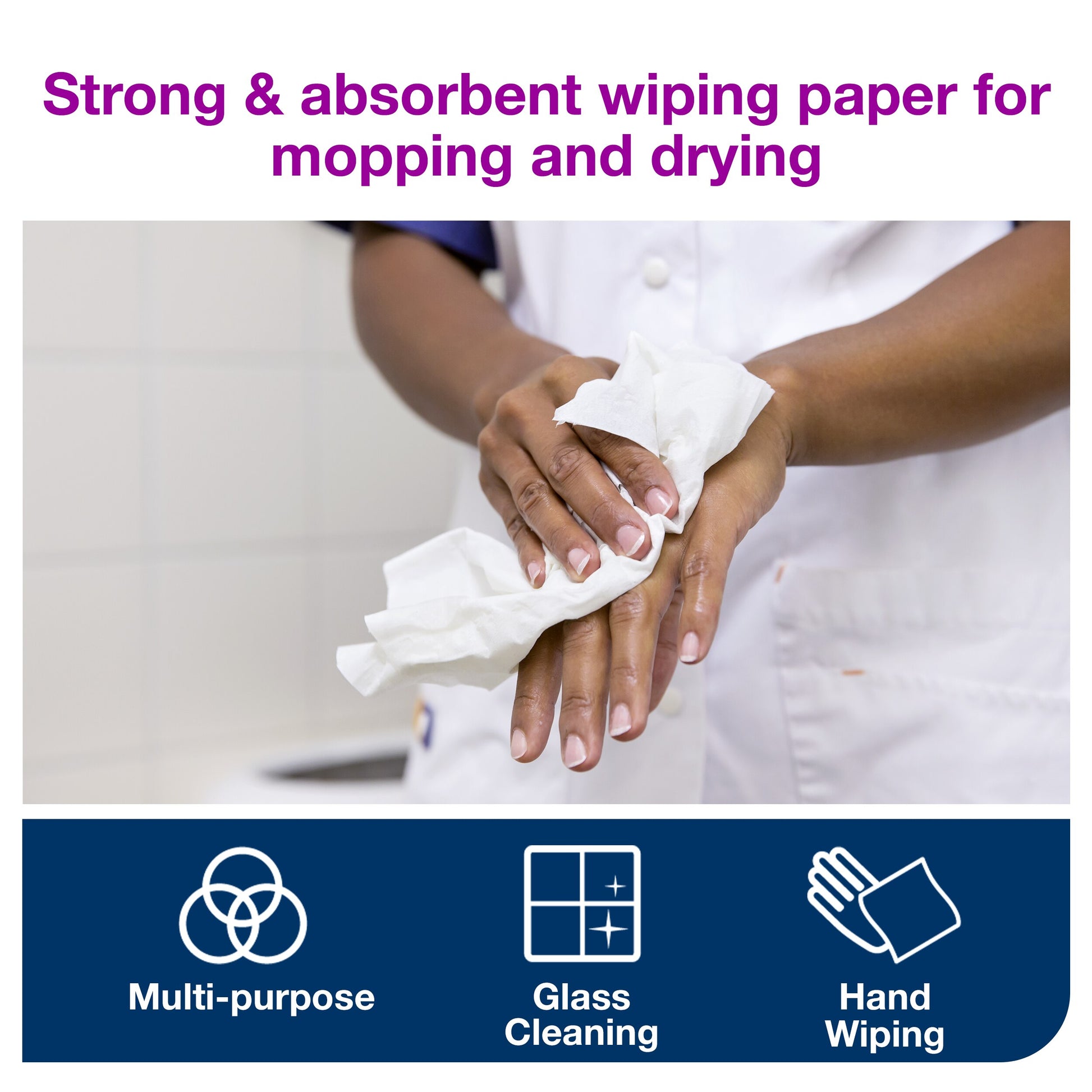 Tork Centrefeed Wiping Paper Plus White M2 x 6 - 