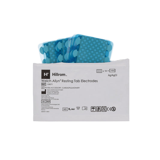 Resting Tab Electrode - AG/AGCL - Pack Of 500 - Welch Allyn