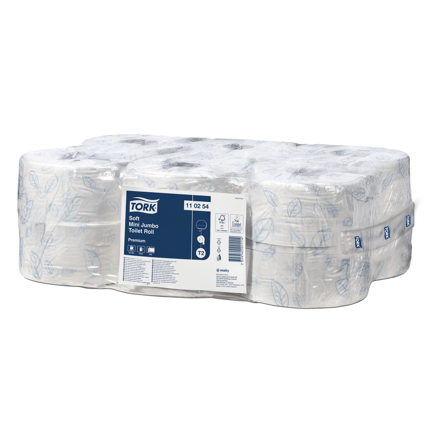Tork Soft Mini Jumbo Toilet Roll Premium 2Ply - 110254 - Case of 12 x 170m - 