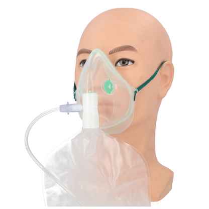 High concentration adult EcoLite oxygen mask + tubing 2.1m - Single - 