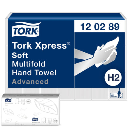 Tork Soft Multifold Hand Towel 2Ply - 130289 - Case of 21 x 180 Sheets - Tork