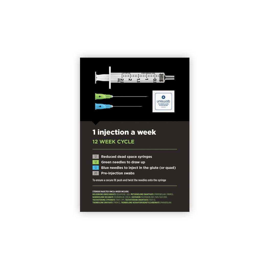 Steroid 12 Week Cycle Kit- 12 Syringes – Medisave UK