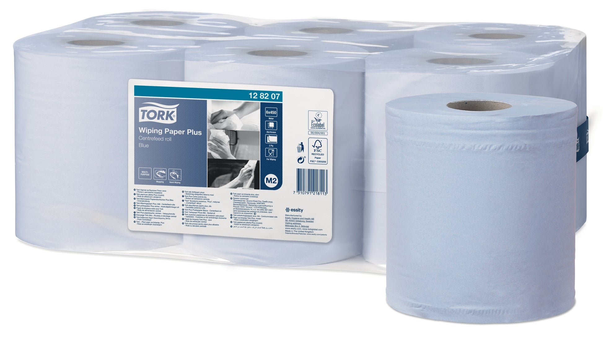 Tork Universal Centrefeed Blue Wiper- 1 x Single Roll - 2 Ply - 