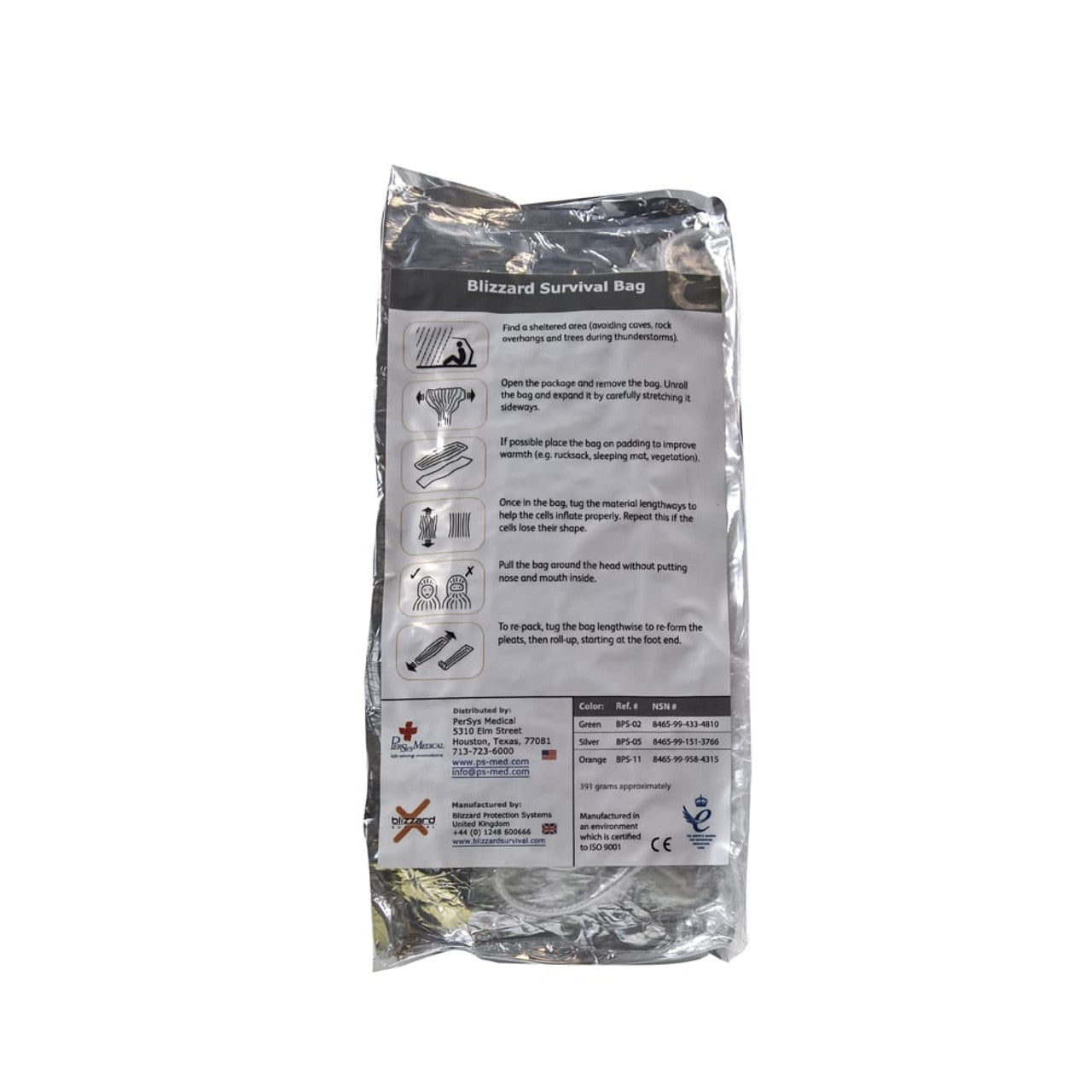 Blizzard Survival Bag BPS05 - Silver - 