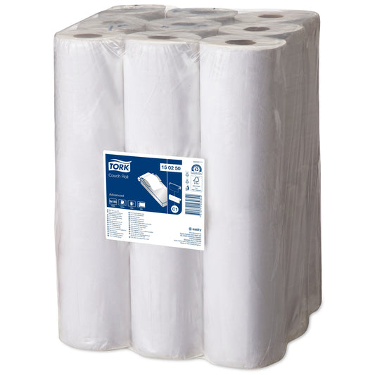 Tork Couch Roll Advanced White 2 Ply - 150250 - Case of 9 Rolls - 48cm/19" x 56m - 