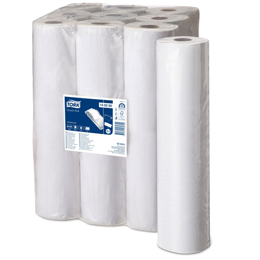 Tork Perforated Couch Roll White C1, Advanced, 2-ply, 9 x 54.5m, 150250