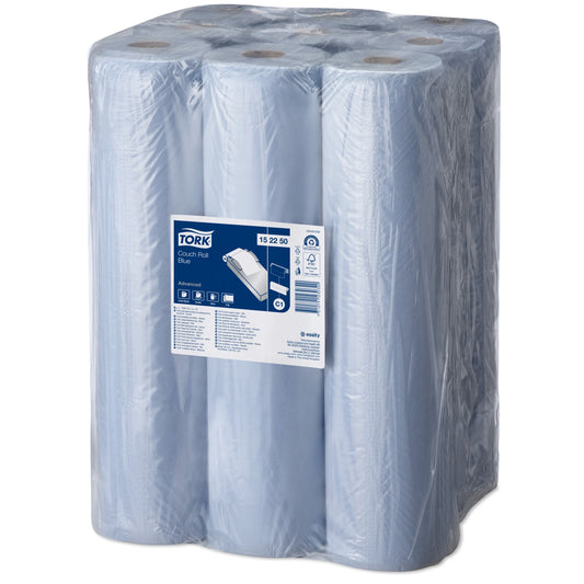 Tork Advanced Blue Couch Roll 2Ply - 152250 - Case of 9 Rolls x 56m - 