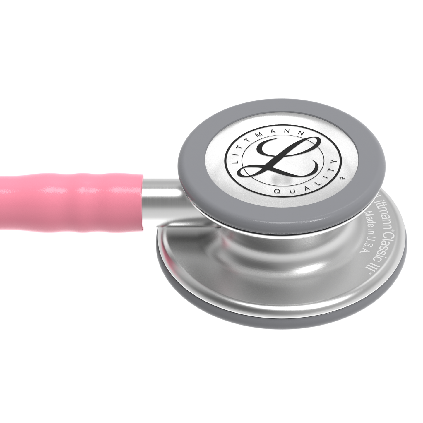 Littmann Classic III Monitoring Stethoscope: Pearl Pink 5633 - Over Engraved - Littmann Stethoscopes