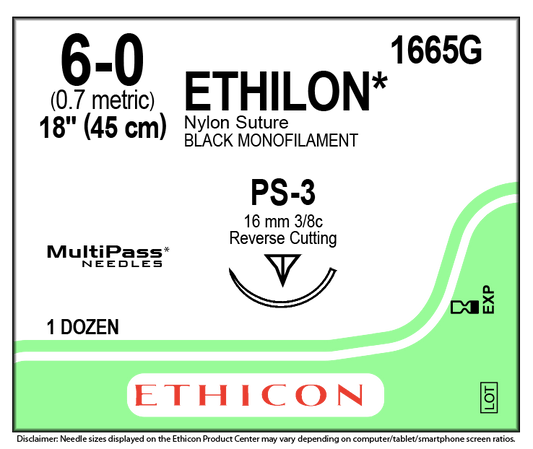 ETHILON Black Monofilament - Pack of 12