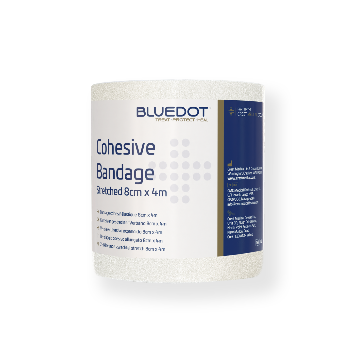 Blue Dot Cohesive Bandage 8cm x 4m - Single