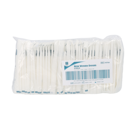 Non-Woven Sterile Swabs - 10 x 10cm 4 Ply - 40 Packs of 5