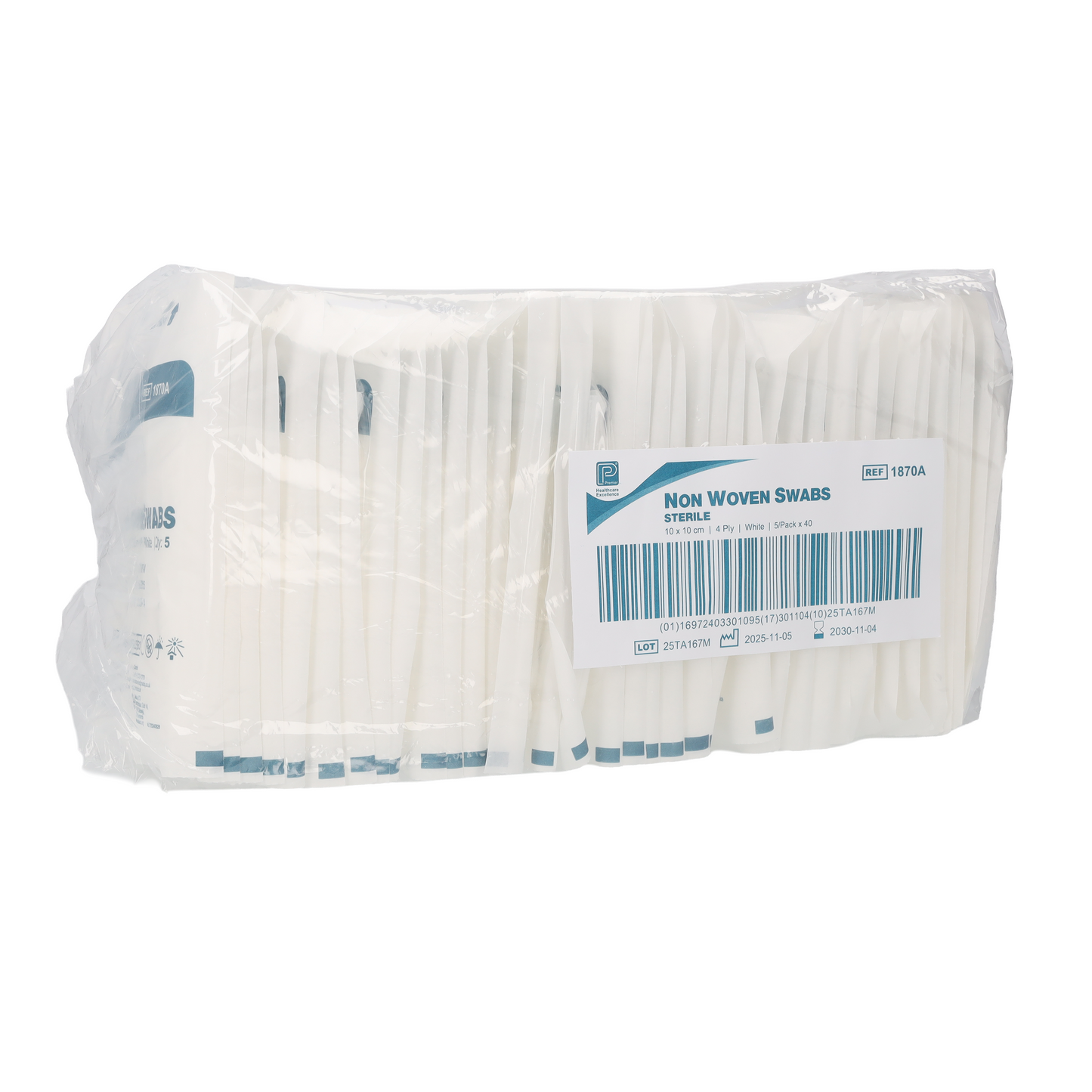Non-Woven Sterile Swabs - 10 x 10cm 4 Ply - 40 Packs of 5