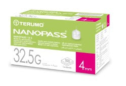 Nanopass® 32.5G Needle for Pen Injectors - 4mm - Pack of 100 - 