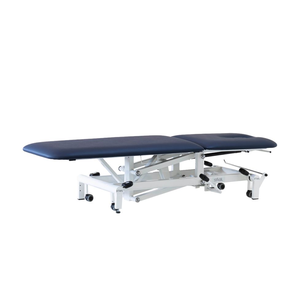 Komfort 2-Section Hydraulic / White Frame / Navy Upholstery - 