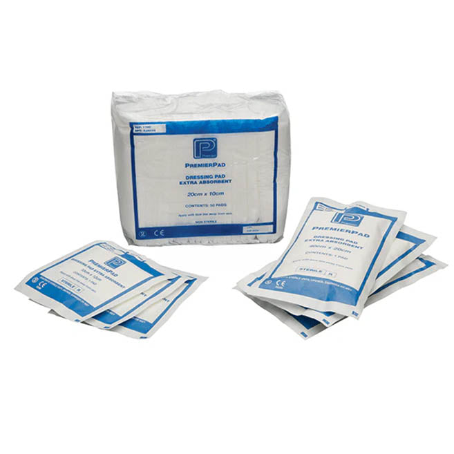 Premierpad Sterile Extra Absorbent Pad, 20 x 20cm, Per Pack 25 - 