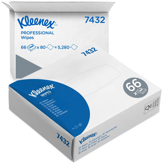 Kimcare Medical Wipe 2 Ply, 80 wipes per pack, 66 Packs per carton - 
