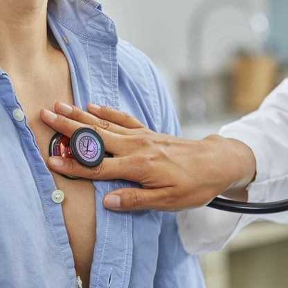 Littmann Cardiology IV Diagnostic Stethoscope: Black & Rainbow 6165 - Over Engraved - Littmann Stethoscopes