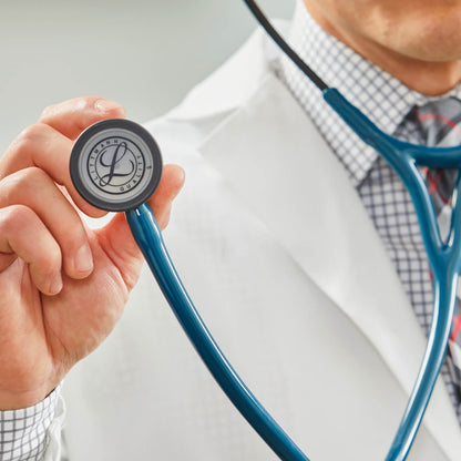 Littmann Cardiology IV Diagnostic Stethoscope: Polished Smoke & Navy - Blue Stem 6202 - Over Engraved - Littmann Stethoscopes