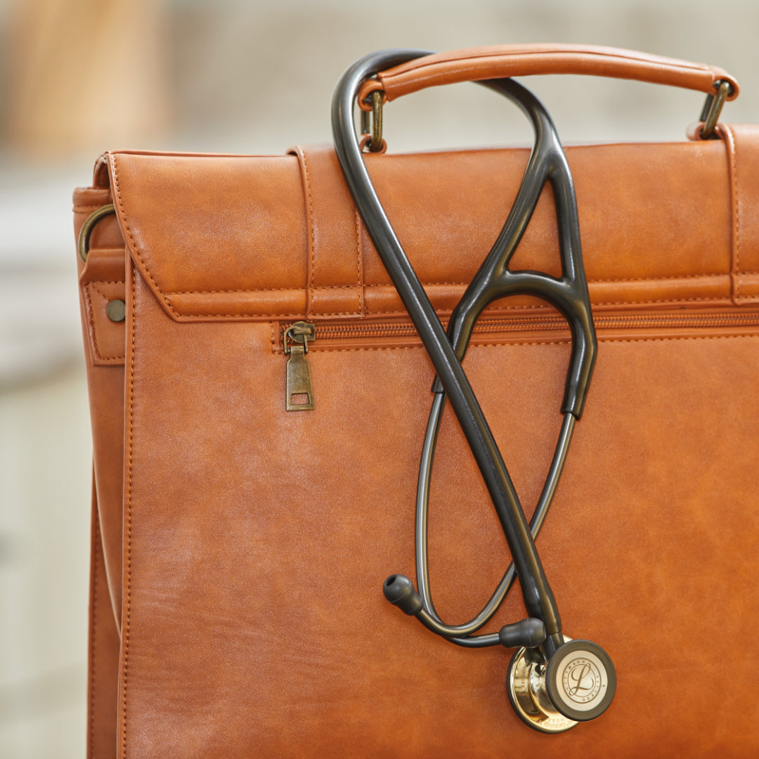 Littmann Cardiology IV Diagnostic Stethoscope: Black - Champagne Finish 6179 - Over Engraved - Littmann Stethoscopes