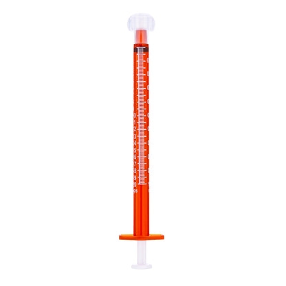 1 ml Amber Sol-M™ Oral Dosing Syringe with Tip Cap - Box 100 - 
