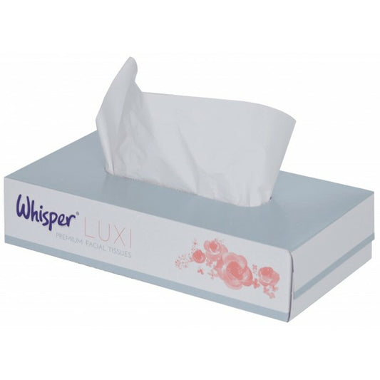2 ply Whisper White Facial tissue 100 sheet x 36 EOL - 