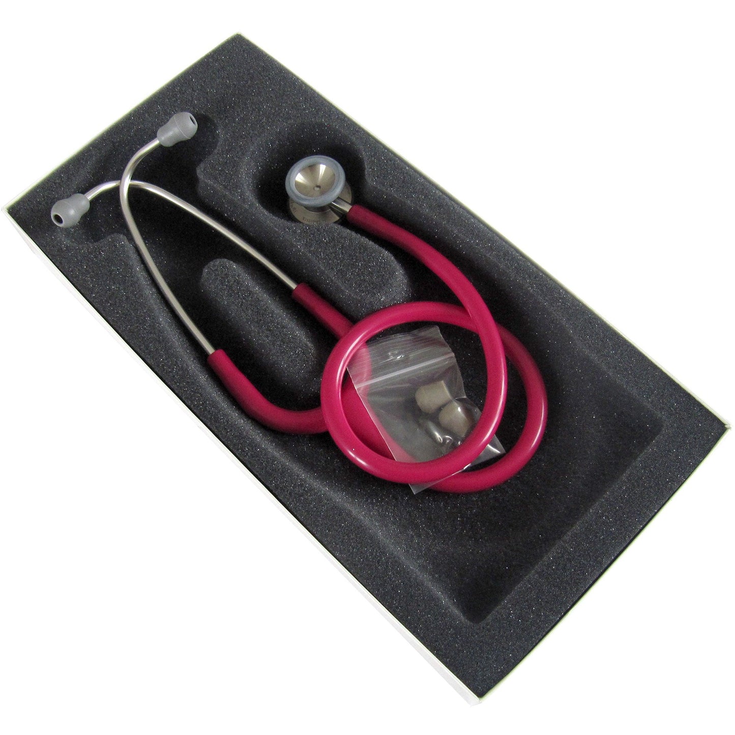 Littmann Classic II Paediatric Stethoscope: Raspberry 2122 - Over Engraved - Littmann Stethoscopes