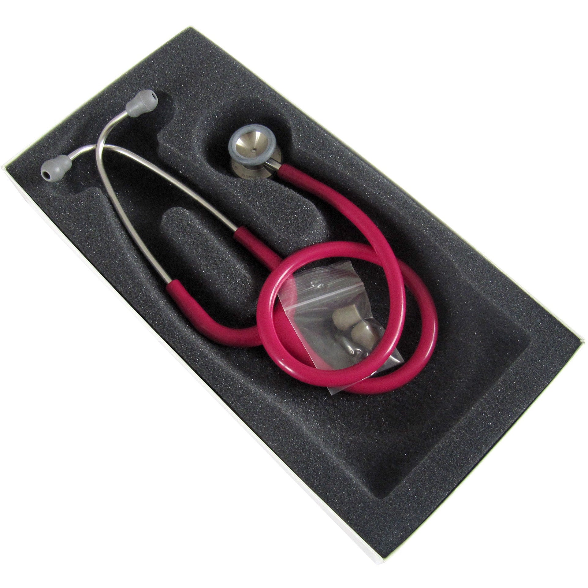 Littmann Classic II Paediatric Stethoscope: Raspberry 2122 - Over Engraved - Littmann Stethoscopes