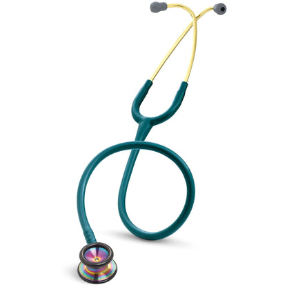 Littmann Classic II Paediatric Stethoscope: Caribbean Blue Rainbow 2153 - Over Engraved - Littmann Stethoscopes